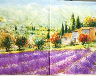 decoupage paper napkins Decoupage paper Napkin for decoupage Lavender Provence Violet