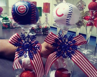 2 piece Table snow globe