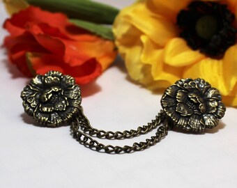 Sweater Clip, Cardigan Clip, Flower Sweater Clip, Sweater Closure, Sweater Clasp, Collar Clip, Cardigan Closure, Sweater Guard 5027