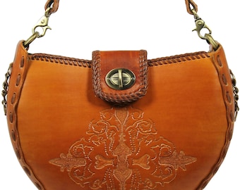 Tooled Leather Handbag - Santa Fe