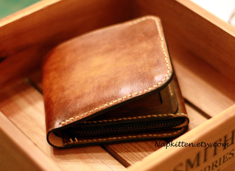 Bi fold wallet leather pattern leather wallet pattern