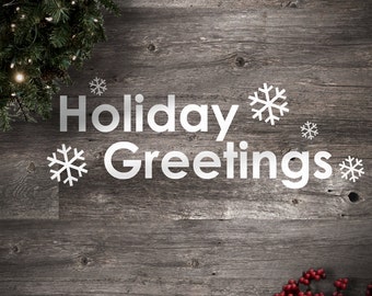 Christmas Wall Stickers - Holiday Greetings Wall Decal - Christmas Wall Decor - SL0004