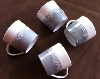 lace 4 pattern Limoges porcelain coffee cups