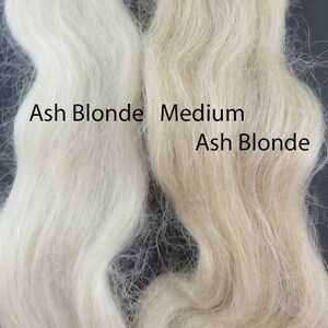 Vintage Mohair for Doll Hair, wigging Miniature Dolls Fairies, 6 inches ash blonde or med ash blond VT043