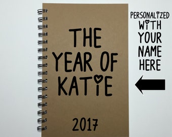 Journal, Bullet Journal, Cute Journal, Writing Journal, Notebook, Sketchbook, Diary, Personalized Journal, Gift, Blank, Lined, The Year of