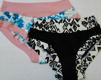 Period Panties, Size 4-6 (XS) 1xModerate absorbancy, 1xLiner Period Pants. Zorb/brushed cotton core, Pul lined, RUMPS, CSP, Not Thinx