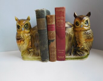 Vintage owl bookends