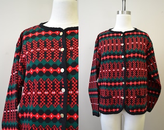 1980s Tally-Ho Cardigan Sweater