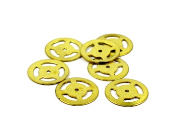 150 Pcs. Raw Brass 16 mm Round Disc Findings