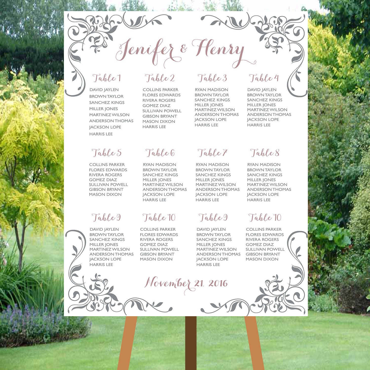 printable calligraphy wedding seating chart custom boho vistaprint seating chart