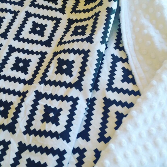 Baby Blanket Minky Baby Blanket Black White Baby Blanket