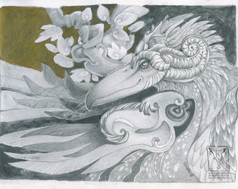 Bird Beastie, limited edition print