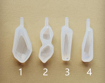Irregular stone pendant Silicone Mold Resin Silicone Mould Jewelry Making epoxy resin molds Gem cut surface