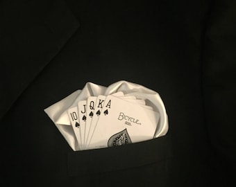Royal Flush Pocket Square (Prefolded)