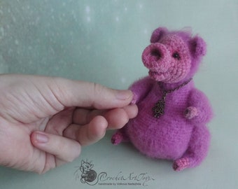 Crocheted pig, new year toy , Christmas gift, cute little pig, pig lover gift, christmas toy, new year gift, christmas decoration