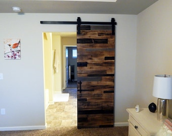 Georgia Reclaimed Look Interior Barn Door - Horizontal Plank Style Sliding Doors T interior barn door. Georgia Reclaimed Look Interior Barn Door - Horizontal Plank Style Sliding Doors T