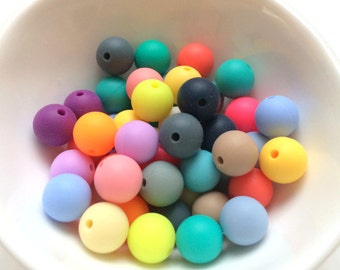 Silicone Beads 10mm x 30