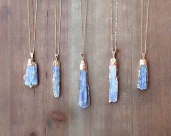 Kyanite + Gold Necklace