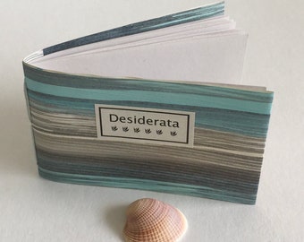 DESIDERATA POEM -Ocean Waves- Daily meditations lovingly hand stitched and hand bound