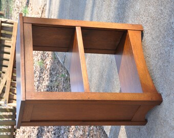 Oak Mission Style Bookcase Arts & Crafts Solid Wood Book Shelf Custom Quartersawn White Oak