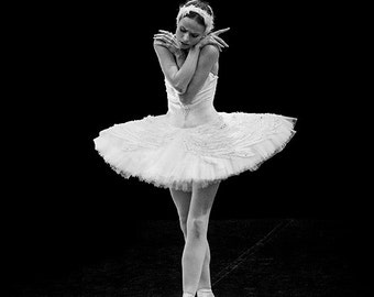 Ballerina Photo in Black & White Russian Dancer Performing