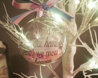 Miscarriage, baby loss Christmas bauble, memory