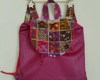 Backpack preschool/school "Little critters" Purple coated
