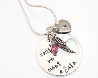 Child Loss Keepsake Necklace | Until We Meet Again | Baby Loss Necklace | Personalized Remembrance Jewelry | Hand Stamped Sympathy Jewelry