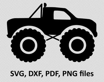Truck SVG, Monster Truck svg, Boy truck svg, Truck DXF, Monster truck Cut File, Monster truck PNG, Cricut, & Silhouette, Instant download