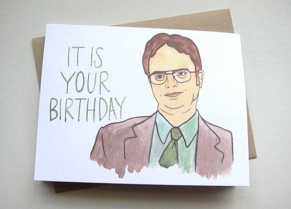 Dwight Schrute The Office Birthday Card 