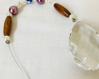 Crystal Suncatcher, Crystals made with Swarovski, Pear Prism, Sun Catchers for Windows, Window Hanging, Dancing Prisms, Rainbows