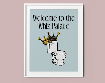 Welcome to the Whiz Palace, print, bathroom decor, funny bathroom, parks and rec, parks and recreations, leslie knope, bathroom print, whiz