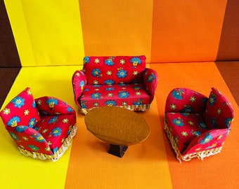 Vintage Cauch Table Dollhouse Furniture