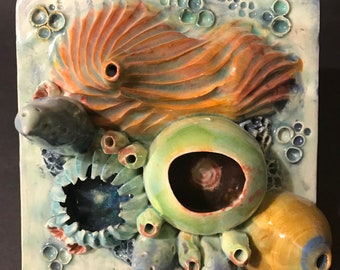 Coral Reef Sea Ocean inspired Ceramic Wall Tile
