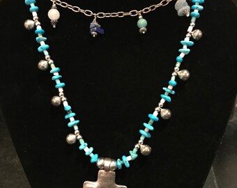 Artisan Sleeping Beauty and Silver Bell Necklace