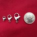 x9 Stainless steel lobster claw clasps - Smooth spring action - solid steel!