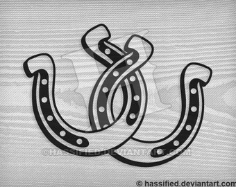 Double Horseshoe - printable, vector, svg, art