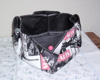 Pink and black, organizer basket
