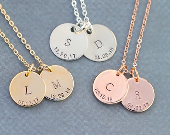 Children Initial Necklace Gift • Rose Gold Mothers Day Present • Personalized Rose Gold Initial Mommy Necklace •Dainty Charm Mother Gift