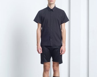 Mens shorts Mens Black shorts Mens short shorts Mens tailored shorts Mens Japanese Clothing Minimalist Clothing Mens summer shorts slim fit