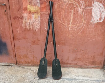 Vintage Wooden Paddles for a Boat