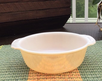Vintage Fire King Peach Lusterware 1.5 Quart Casserole Dish