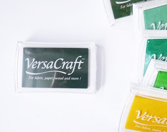 SALE Rubber Stamp Ink Pad - VersaCraft Versa Craft Inkpad - for fabric, paper, wood &more - LARGE VKS-163 *Forest* fingerprint ink pad
