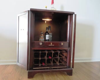 cabinet liquor wine bar hidden glass antique reclaimed rack upcycled doorknob coat pick shipping only tv