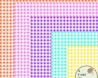 3 full sheets gingham printed wafer paper for cake decorating or cupcake decorating. 8" x 10.5" edible paper pages to wrap a cake tier