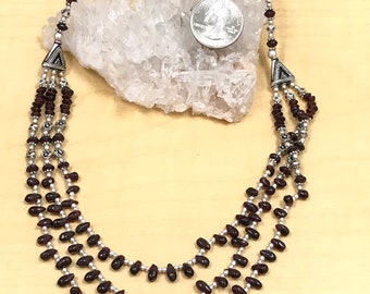 Garnet Beaded Necklace