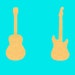 18 Inch Tall Electric or Acoustic Mdf Wood Guitar