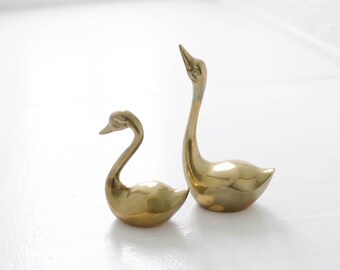 brass swans - vintage brass