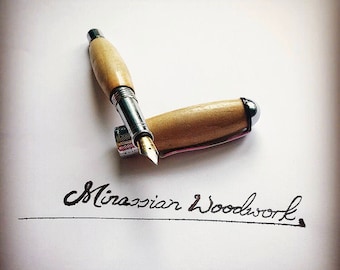 Handmade Wooden Fountain Pen for fathers day or an anniversary gift