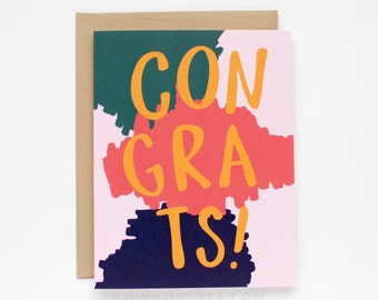 Congrats Card - Congratulations Card - Wedding Card